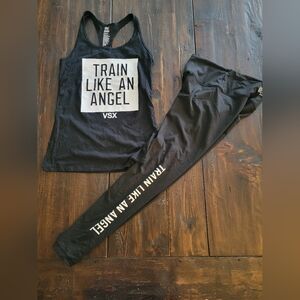 EUC VSX Black Athletic Set with Motivational Print-Small